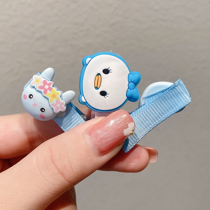 Bộ 14 Kẹp Tóc Họa Tiết Hoạt Hình Màu Sắc Ngọt Ngào Phong Cách Hàn Quốc Đáng Yêu Cho Bé