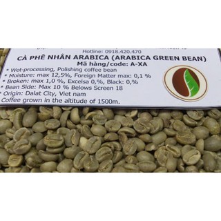 CAFE robusta ARABICA nhân 300g ( hạt sống)