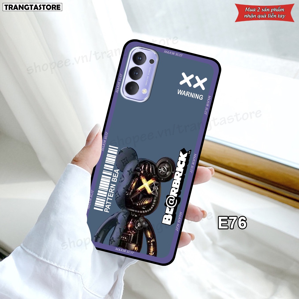 Ốp Oppo Reno4 /  Reno4 Pro / Reno 4 in hình gấu Bearbrick,Metal Style,Doremon siêu dễ thương chất lượng