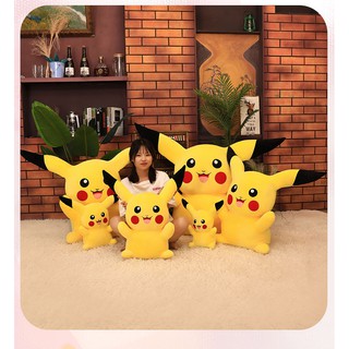 Gấu bông pikachu vuông dễ thương đáng yêu (15cm --->75cm) vải nhung cao cấp mềm mịn, an toàn cho bé hàng loại 1