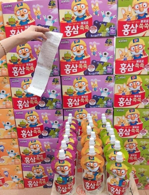 [Mã 156FMCGSALE hoàn 8% đơn 500K] Nước Hồng Sâm Trái Cây Pororo Đủ Vị Cho Bé 100ml (loại có tem) | BigBuy360 - bigbuy360.vn