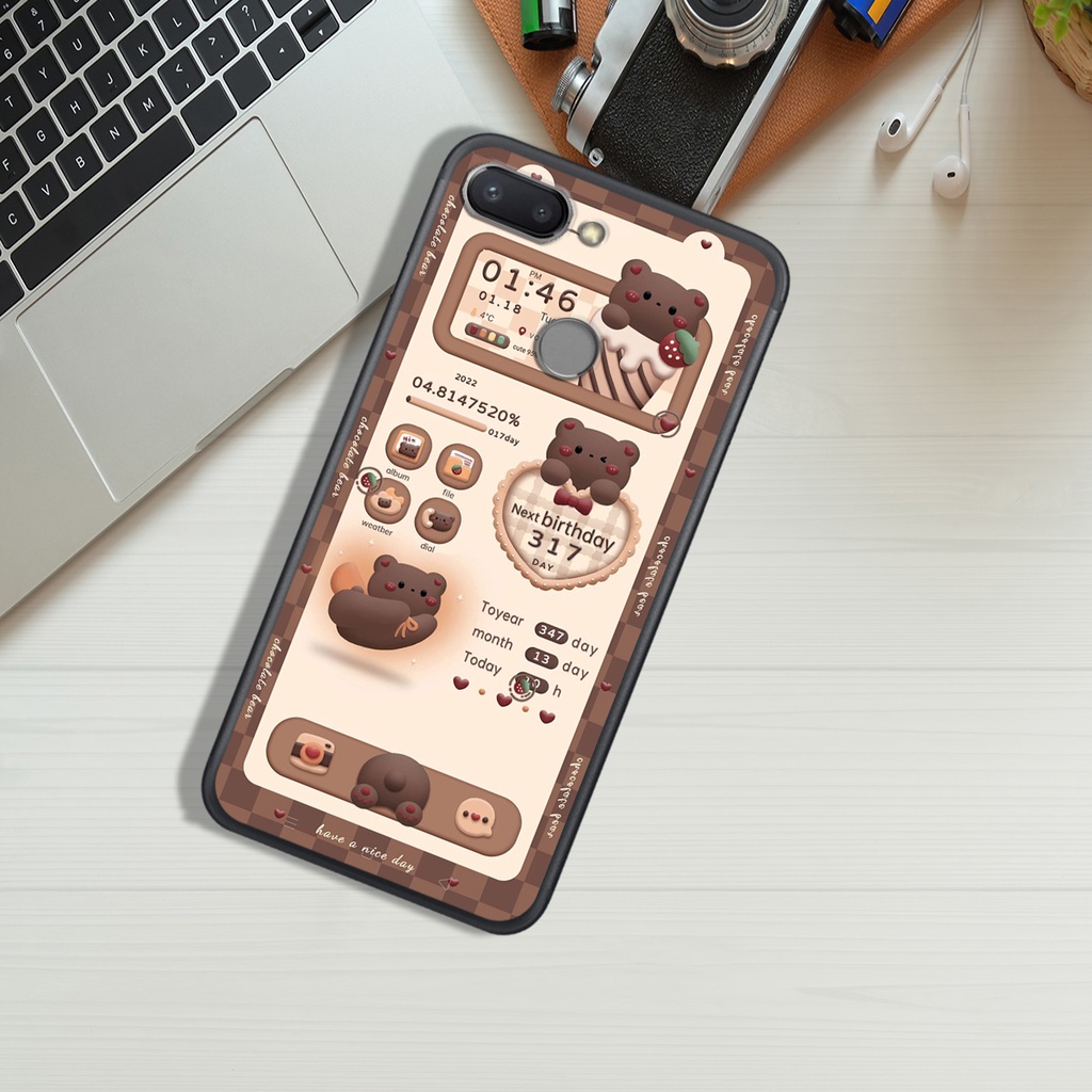 ỐP LƯNG XIAOMI REDMI 5A - REDMI 6 - REDMI 6A, IN HÌNH GẤU NÂU CHOCOLATE ĐÁNG YÊU.