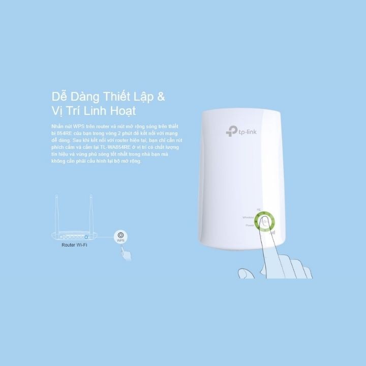 Bộ kích sóng wifi không dây TP-Link TL WA854RE repeater chuẩn N 300Mbps cực mạnh chính hãng-ZTech