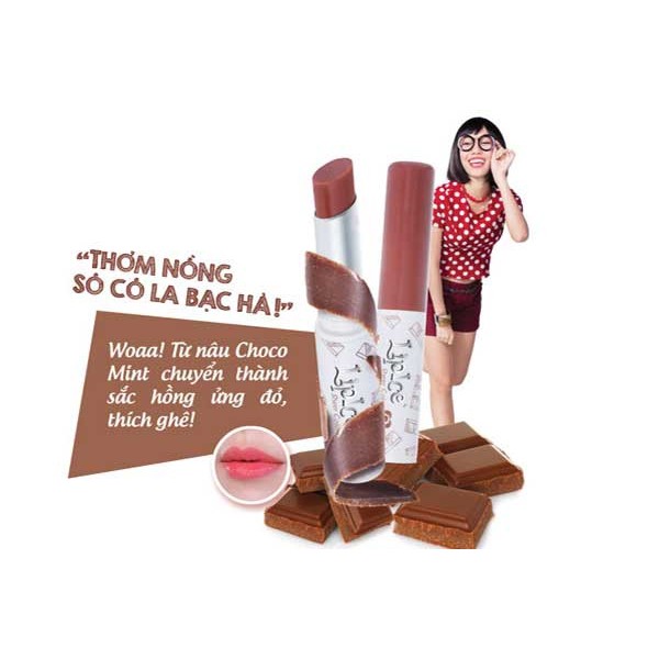 🍀🍀Son Dưỡng Môi Có Màu LipIce Sheer Color Choco Mint - Hương Chocola