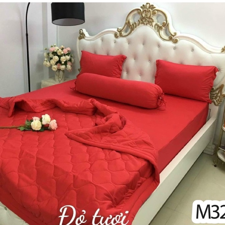 TRỌN BỘ CHĂN GA GỐI THUN HÀN QUỐC MÁT LẠNH MÀU TRƠN ĐƠN GIẢN