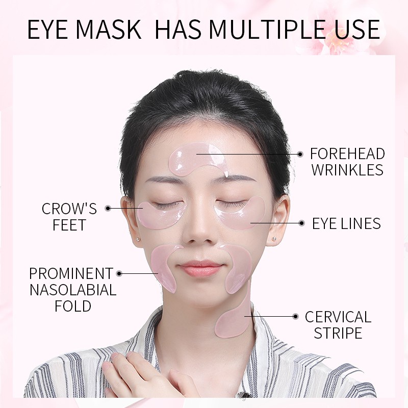 Mặt Nạ Mắt Dưỡng Ẩm Hỗ Trợ Giảm Quầng Thâm Và Nếp Nhăn Chiết Xuất Hoa Anh Đào MOCCO nội địa trung LKMN006