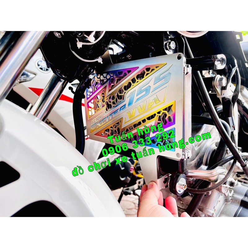 Che két nước exciter 155/ex155  titan đầy đủ ốc vít - bảo vệ két nước ex155 titan - đồ chơi xe ex155