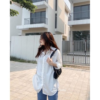 Sơ mi trơn oversize TSW (ảnh thật)
