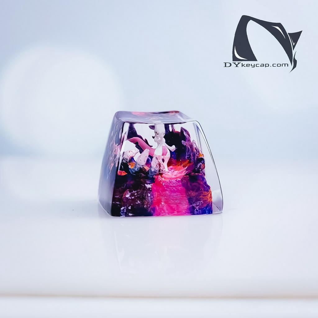 Nút bàn phím Pokemon, nút bàn phím Mewtwo , Bàn phím nhân vật hoạt hình -  Mewtwo keycap, POKÉMON Artisan Keycap