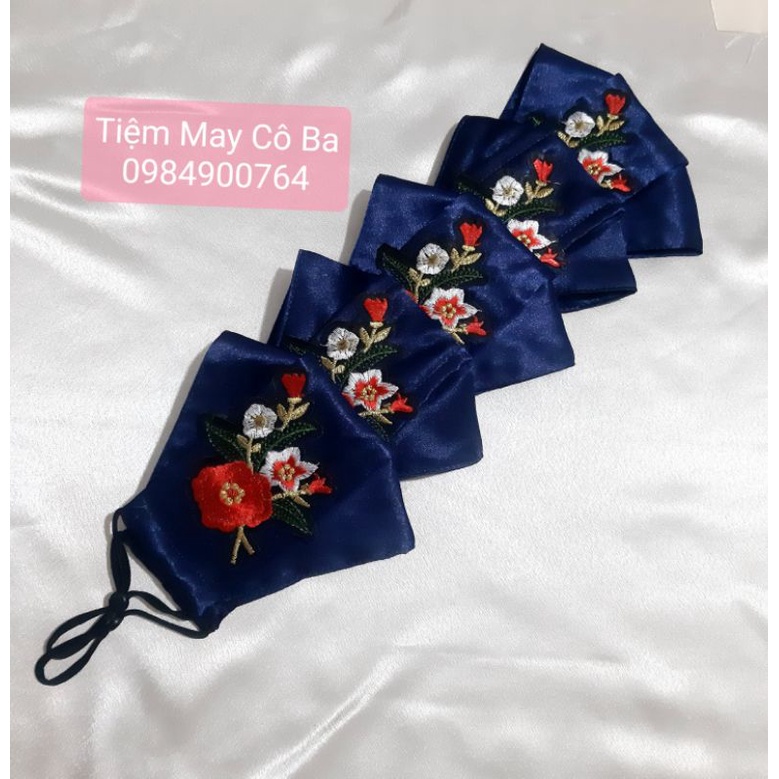 khẩu trang vải phi lụa 3D mềm mát