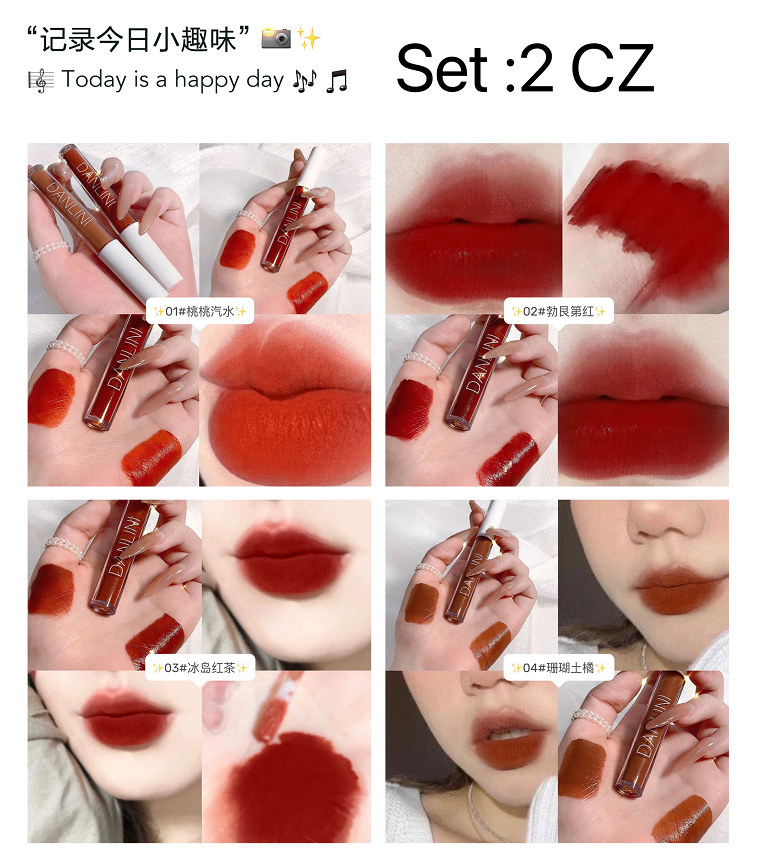 [Hàng mới về] Bộ 4 Son Kem Danlini Lì Kháng Nước Cao Cấp | BigBuy360 - bigbuy360.vn