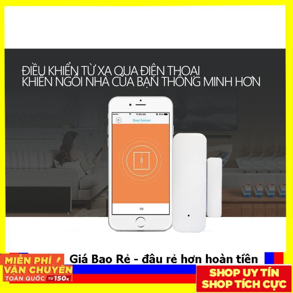 Cảm biến từ gắn cửa Wifi Tuya DT2 Báo động chống trộm qua điện thoại