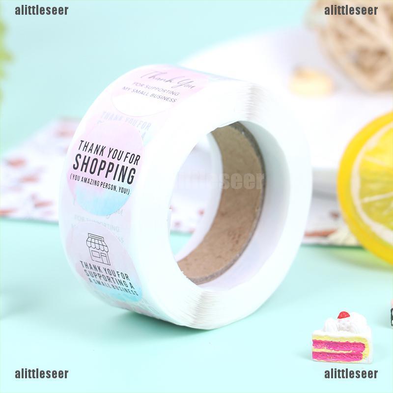 Nhãn Dán Giấy In Chữ Thank You Dùng Trang Trí Gói Hàng Tiện Dụng