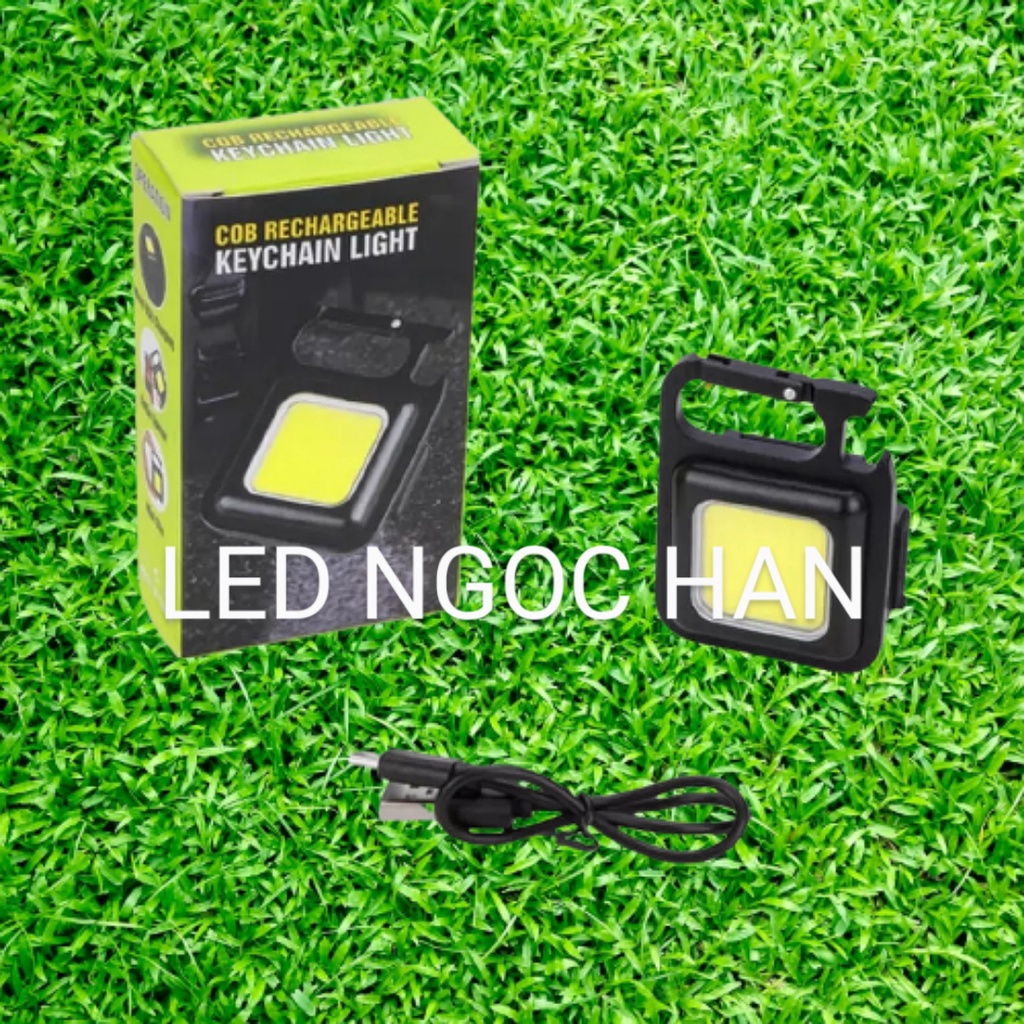 LOẠI 1 - Đèn pin mini siêu sáng đèn cob led khẩn cấp kiêm móc khóa đa năng chống nước, sạc usb nhỏ gọn tiện dụng