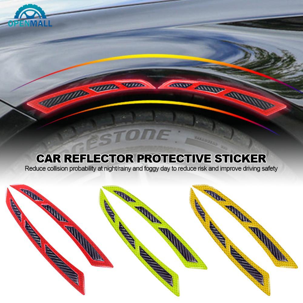 FENDER Bộ 2 Miếng Dán Sợi Carbon Bảo Vệ Vành Bánh Xe Hơi E1M4