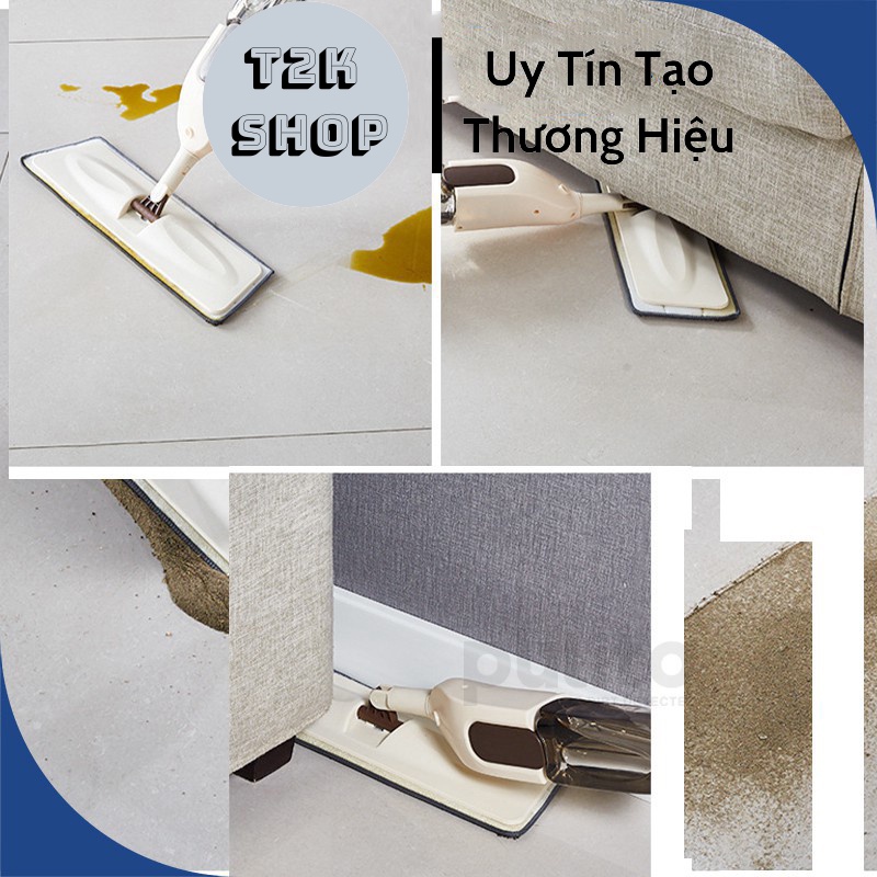 Cây Chổi Lau Nhà Kèm Bịnh Xịt Phun Sương Thông Minh Đầu Xoay 360 Độ Tiện Lợi - T2K Shop