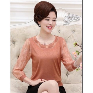 Áo len bông tằm nữ trung niên dành tặng bà, tặng mẹ - Vincent Shop ):>