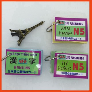 Thẻ học tiếng Nhật N5 ( 3 xấp)