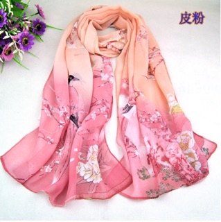 Cơmbo sỉ 10 Khăn choàng cổ voan lụa cao cấp