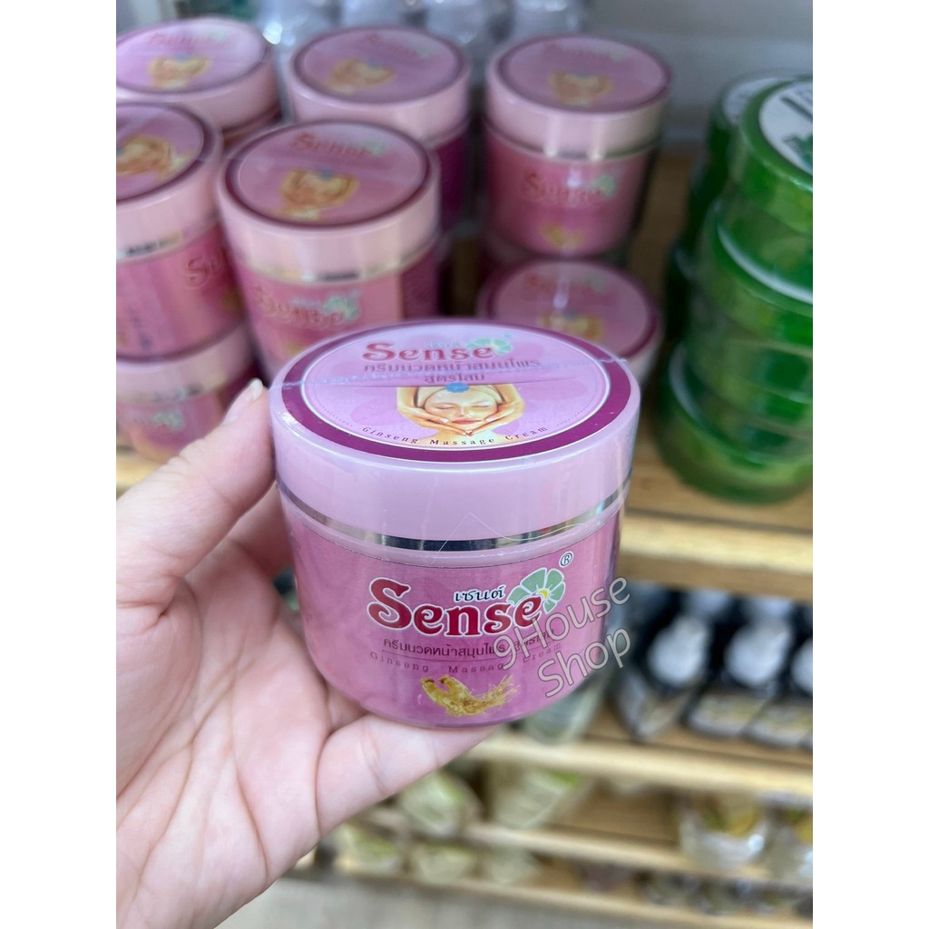 01 Hủ Kem Massage Mặt Nhân Sâm Ngừa Lão Hóa Sense Ginseng Massage Cream Thái Lan 75gram