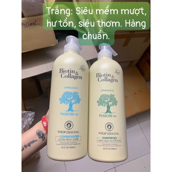 Dầu gội xả Biotin colagen siêu mượt , giảm rụng tóc , giúp tóc mọc đều khoẻ hơn