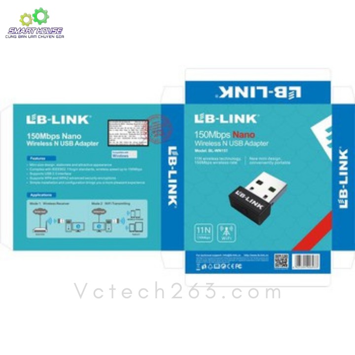 USB Wifi Bộ thu wifi LB-LINK BL-WN151 tốc độ 150Mb giá rẻ Thiết Bị Thu, USB bắt sóng wifi đa năng