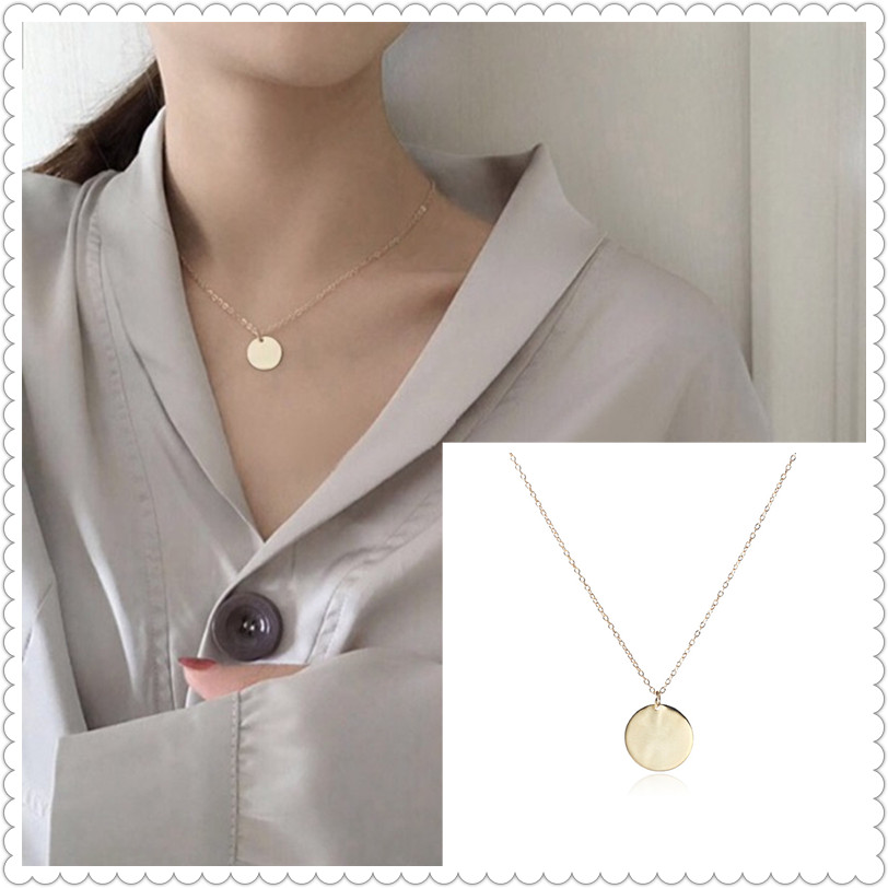 Dây Chuyền Mạ Vàng / Bạc Thiết Kế Tinh Tế Đơn Giản Cho Nữ