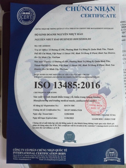 10cai KT Nhựt Hào 4 lớp khán khuẩn cao cấp