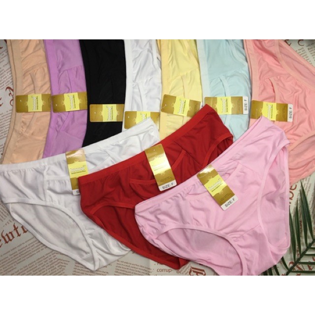 Quần lót nữ cotton có túi tiện dụng size lớn 60=&gt;75kg MS843 (set 10 cái)