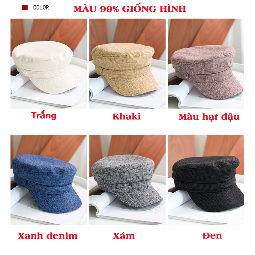 Mũ beret Navy có vành kiểu dáng thời trang