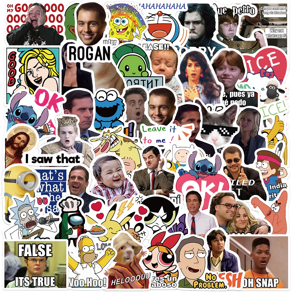 Set 100/50 Sticker Dán Laptop, Điện Thoại, Tủ Lạnh