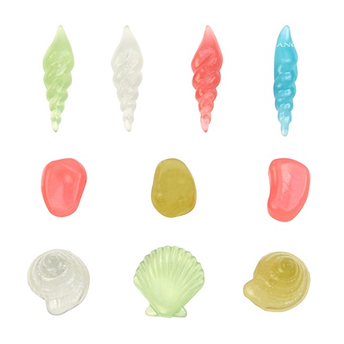 Bộ 10 Vỏ Ốc Dạ Quang Phát Sáng Trang Trí Bể Cá Siêu Xinh