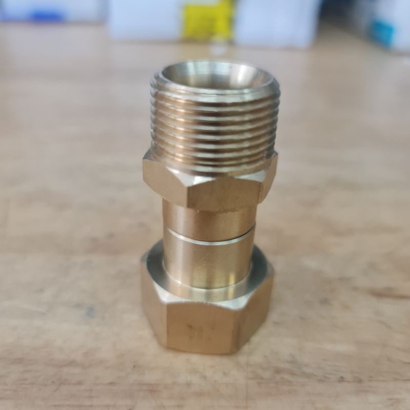 Khớp chống xoắn dây xịt máy rửa xe chân ren 22mm/ Khớp chống xoắn dây bằng Đồng
