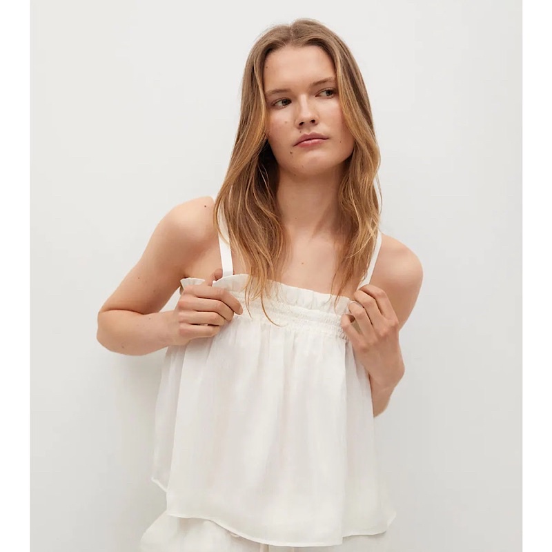 Áo Hai Dây Nhún Bèo Mango