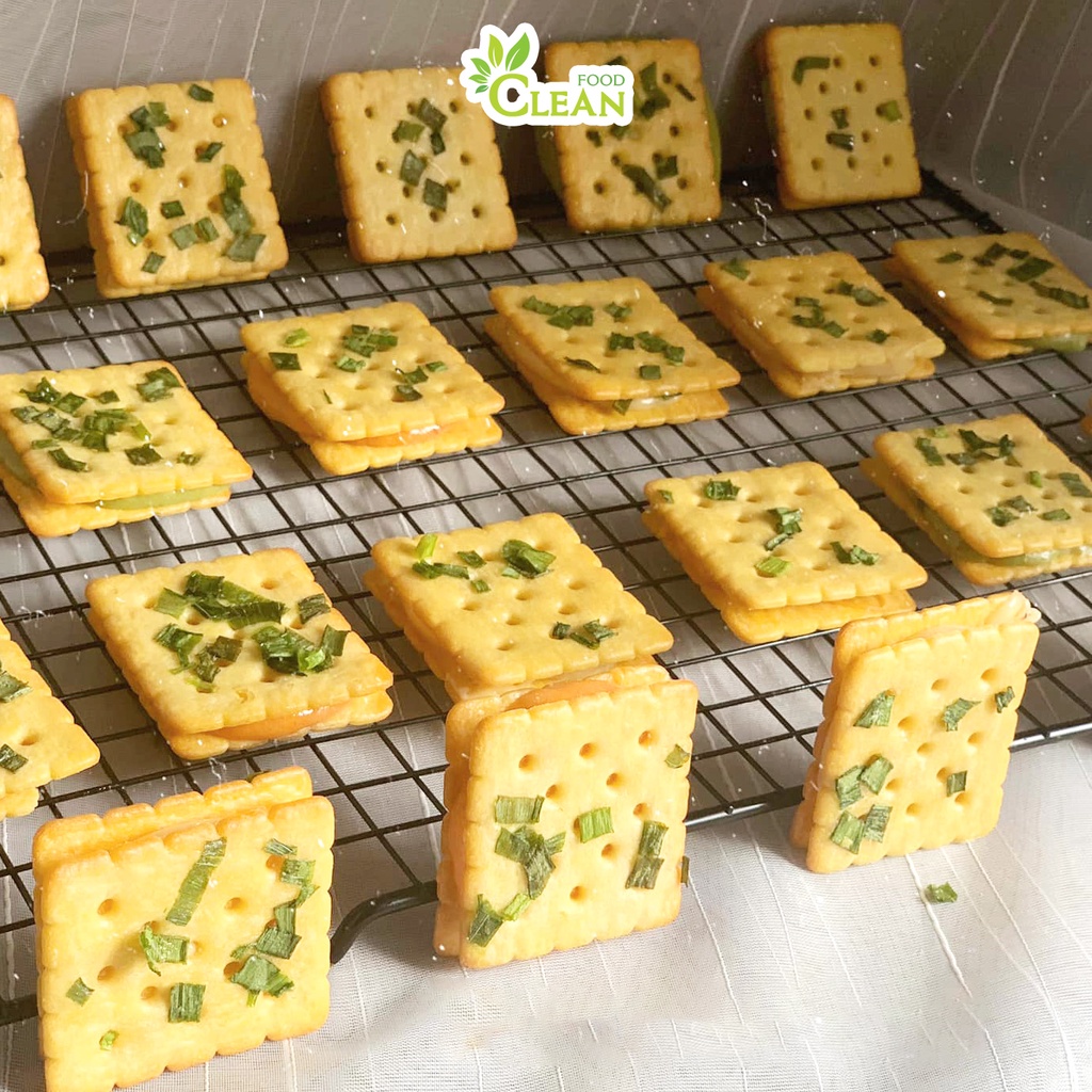 Bánh Quy Hành Kẹp Phô Mai CleanFood 500g