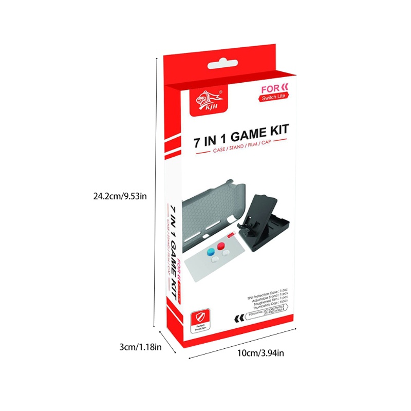 Ốp Bảo Vệ TPU Chống Sốc 7 Trong 1 + Giá Đỡ + Film Dán Màn Hình Cho Switch Lite Mini