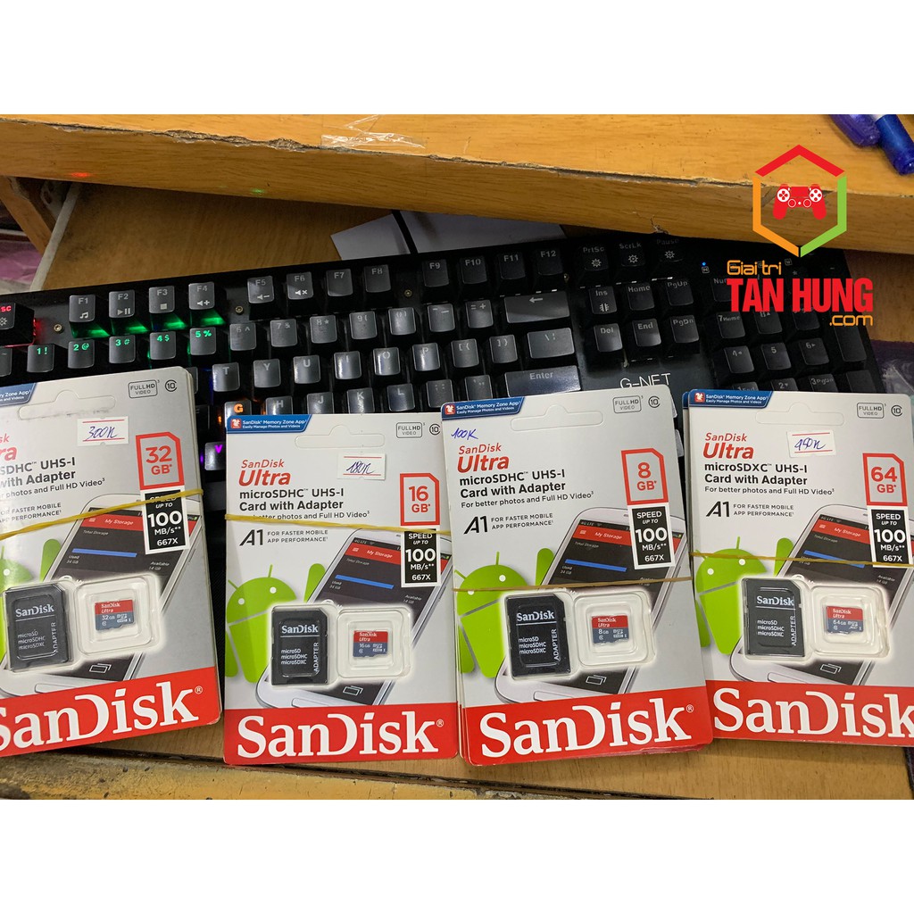 Thẻ nhớ MicroSDXC SanDisk Ultra A1 UHS-I 8G 16G 32G 64GB 128G Class 10 UHS-I