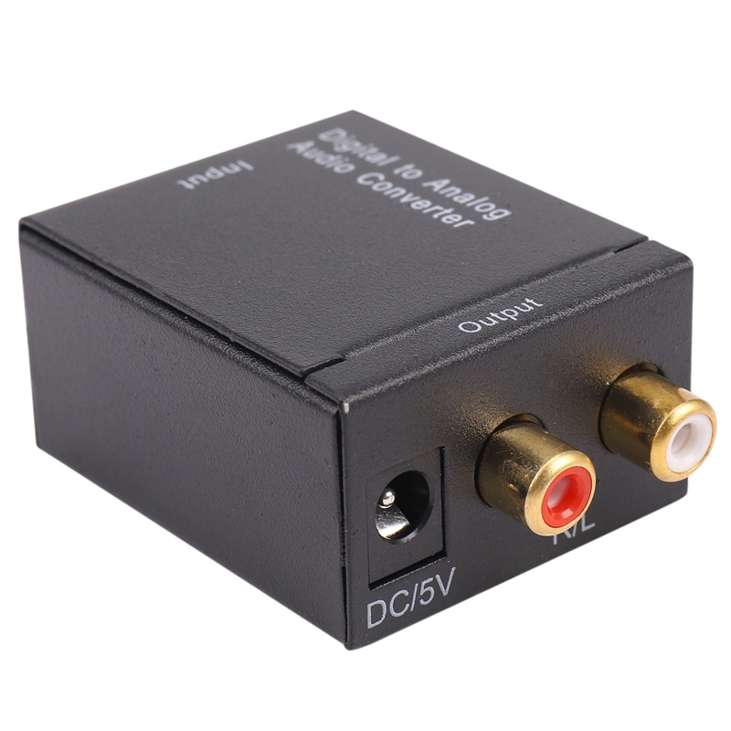 Digital Optical Coaxial Signal to Analog Audio Converter Adapter