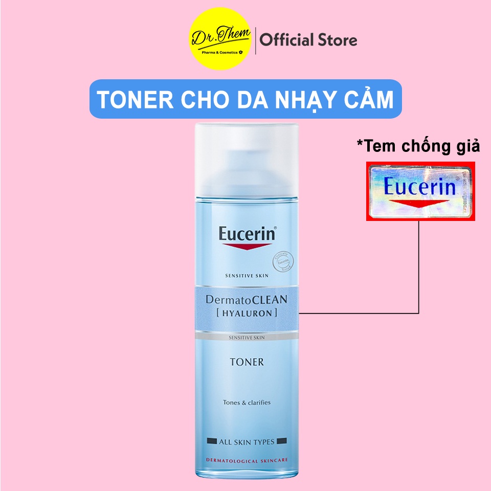 Nước Cân Bằng Eucerin Cho Da Nhạy Cảm Eucerin DermatoCLEAN HYALURON Toner 200ml