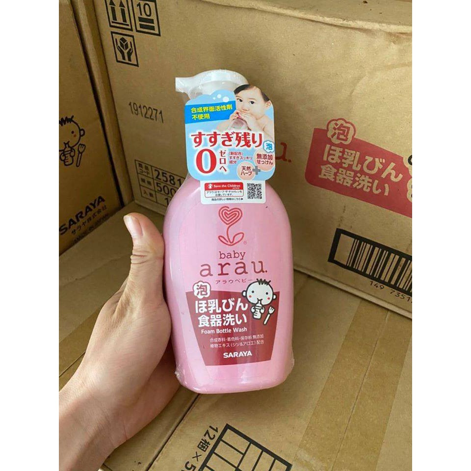 NƯỚC RỬA BÌNH ARAU BABY NHẬT CHAI 500ML/TÚI 450ML-TOMATO SHOP