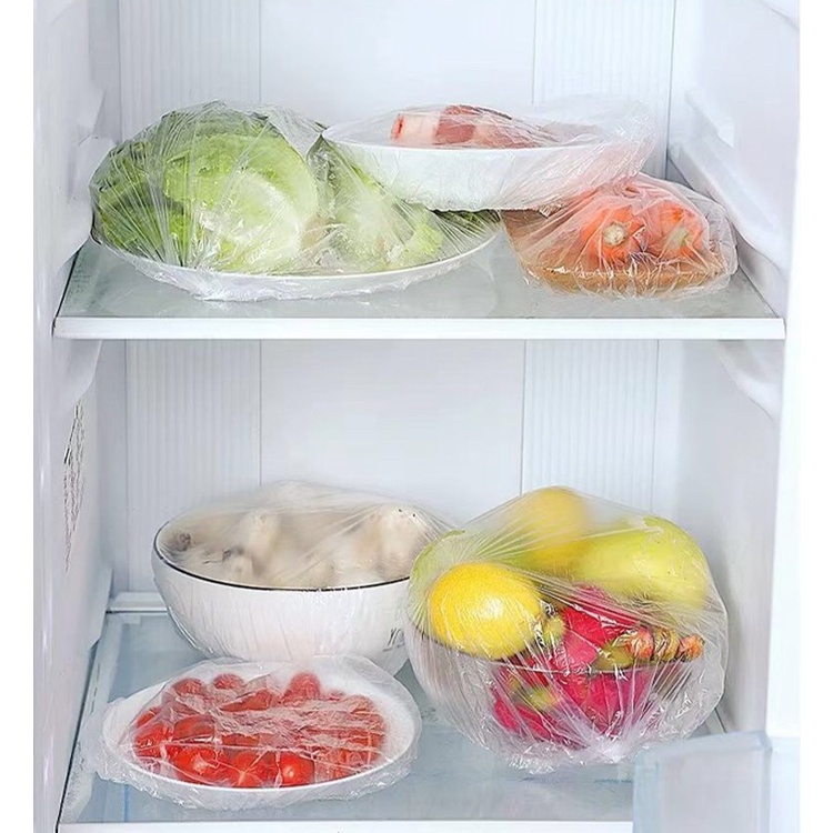 Màng, túi bọc thực phẩm co giãn con gấu có chun bảo quản thực phẩm combo 100 chiếc.