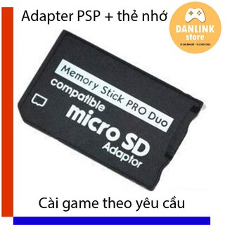 Thẻ game PSP 1000, 2000, 3000 - Adapter + micro usb 16GB hay 8GB
