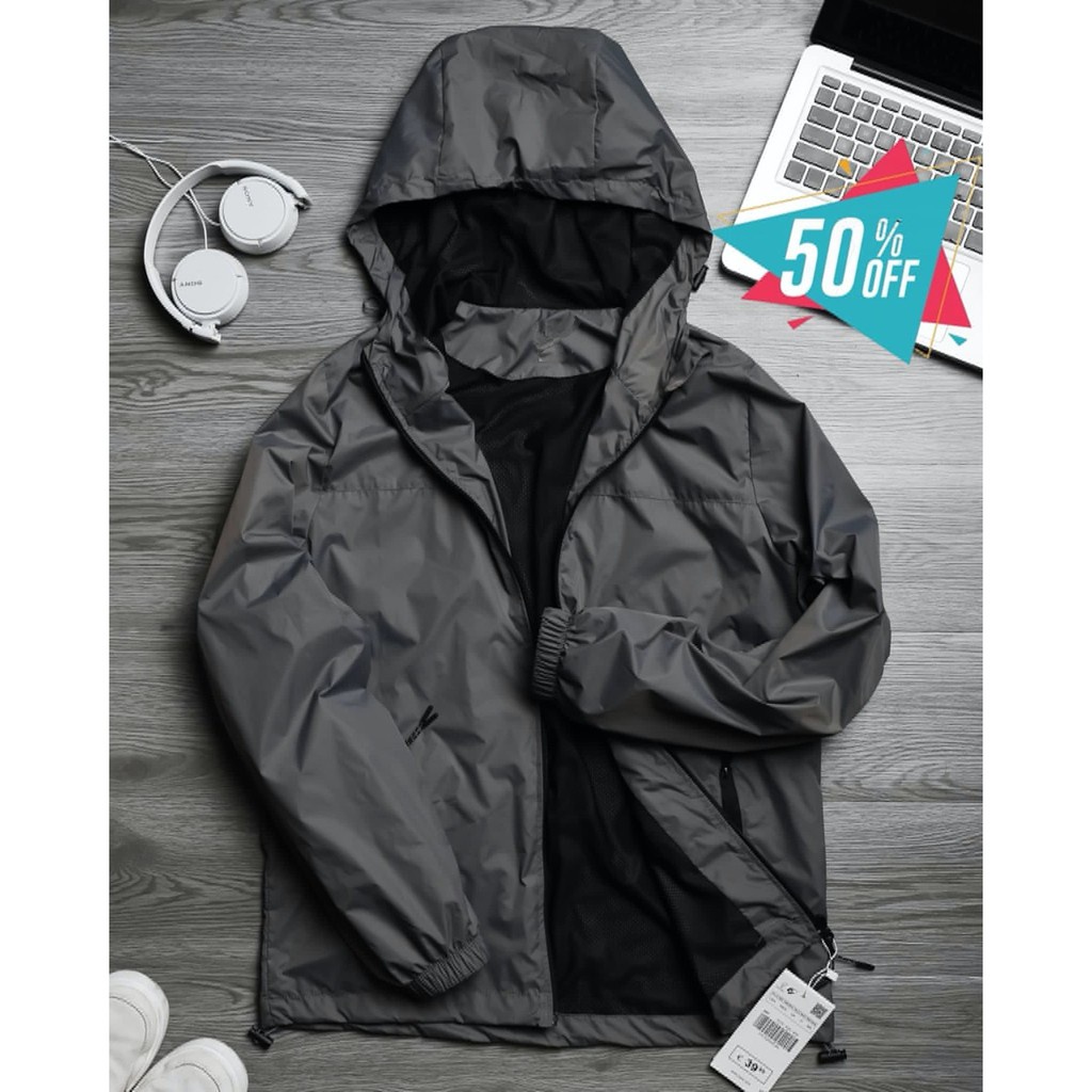 Áo gió 2 lớp TÚI CUỘN LÓT LƯỚI cho bạn NAM