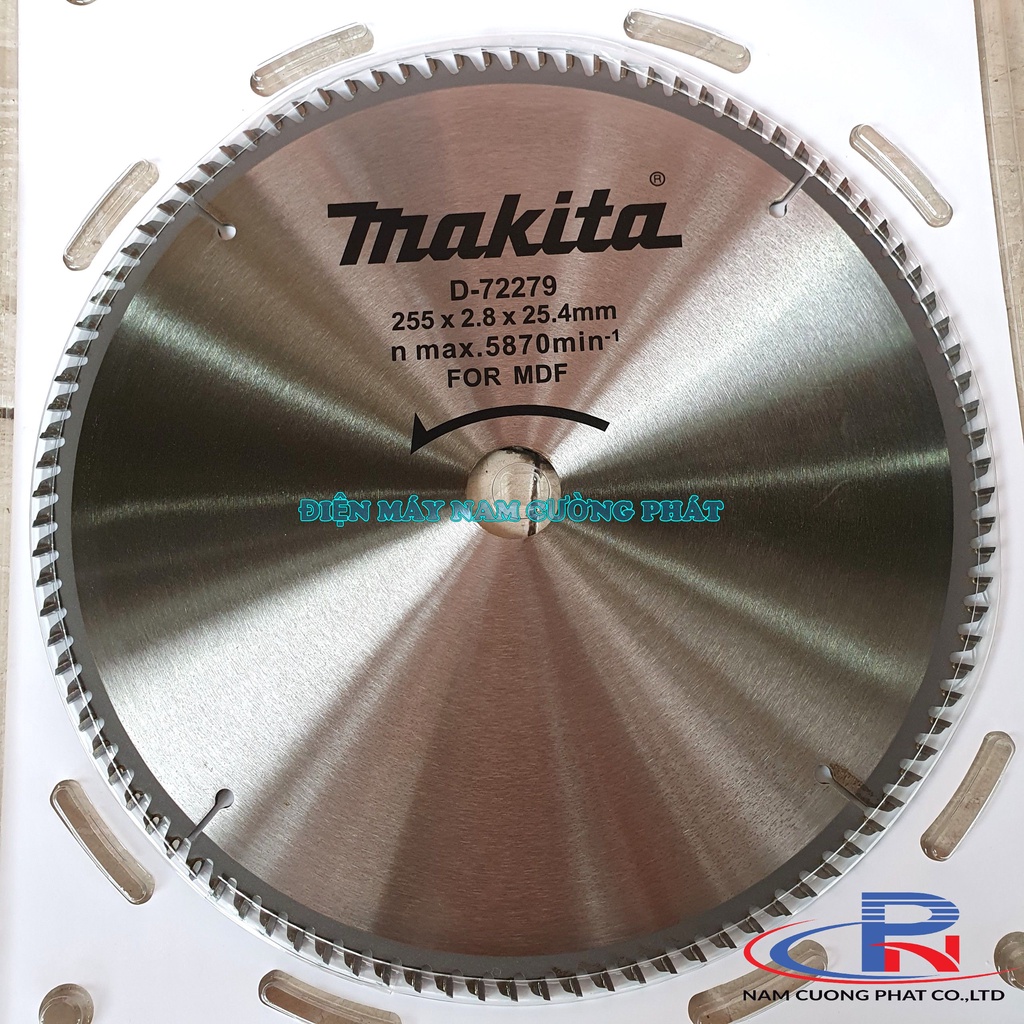 Lưỡi cắt gỗ công nghiệp MDF 255x100 răng Makita D-72279