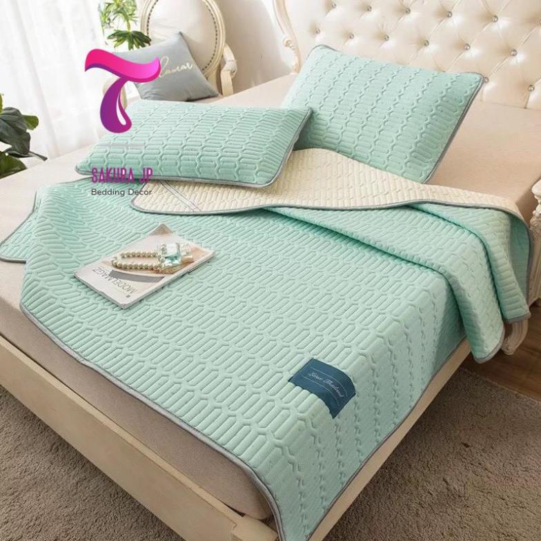 CHÍNH HÃNG-  Chiếu Điều Hoà 3 Lớp 100% Cao Su Non Latex  Chiếu Điều Hòa Cao Su Non Sakura JP Bedding Decor