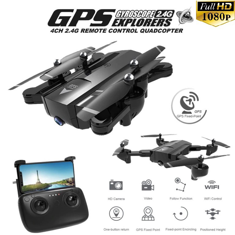 Flycam Drone SG900-S GPS WiFi FPV 1080P Camera Full HD Up to 20 minutes - KÈM TÚI ĐỰNG DI ĐỘNG