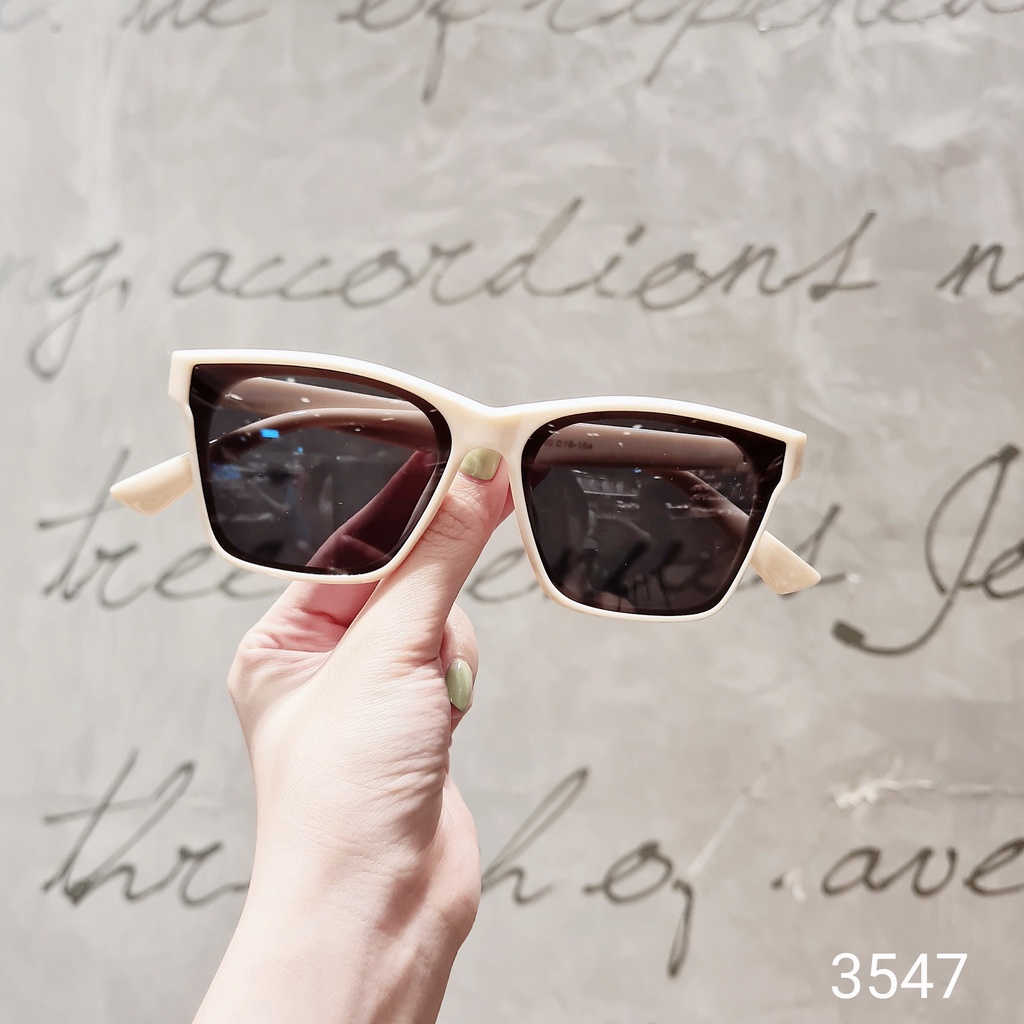 Kính râm nam nữ LILYEYEWEAR kính mát mắt vuông chống tia UV400 chống bụi đi đường bảo vệ mắt 3547