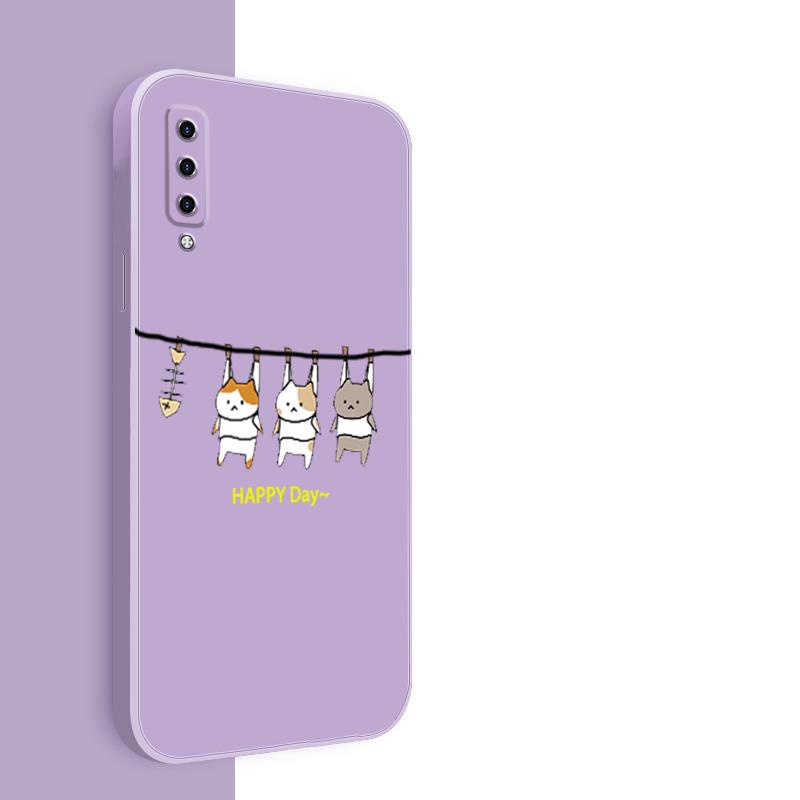 Ốp lưng SAMSUNG A7 2018 SAMSUNG A50 SAMSUNG A70 SAMSUNG A50S A30S Ốp Điện Thoại Silicone Mềm In Hình Mèo LSMM01 Cho SAMSUNG A7 2018 SAMSUNG A50 SAMSUNG A70 SAMSUNG A50S A30S viền vuông cute