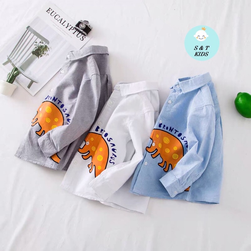 (jean baby ) Áo sơ mi dài tay vải hàn cho bé trai (13-25 kg)p