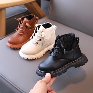Giày Bốt Cổ Cao Phong Cách Hàn Quốc Dành Cho Bé Trai Bé Gái 1-5 Tuổi Size 21-30